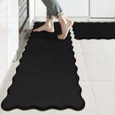 Kimode scalloped kitchen mat large cushions your feet for extended standing comfort.