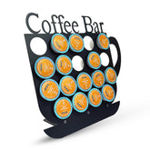 KingLive K Cups Holder front view showing a 19-pod display for organized coffee pods.