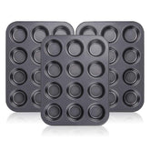 Kingrol 12-cup muffin pans set of 3 showing versatile bakeware for batch baking.