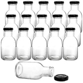 Kingrol 16-pack 8 oz hot sauce bottles in clear glass for sauces and dressings