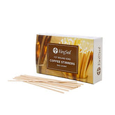 KingSeal birch stirrers with round end for smooth coffee stirring