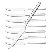 Kingstone sharp steak knives with full-serrated blade for precise cuts.