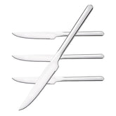 KINGSTONE sharp steak knives with full-serrated blade for clean, quick cuts at home.