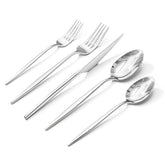 Kingstone 40-piece silverware set arranged for a full-table setting