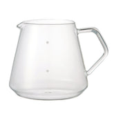 Kinto SCS-S02 front view with clear heat-resistant glass for precise brewing