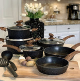 Kitchen Academy 12-piece induction cookware overview for versatile nonstick cooking