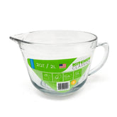 Kitchen Classics 2 qt batter bowl pouring batter with a spill-free flow
