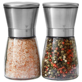 Kitchen-GO salt grinder with Himalayan pink salt for vibrant seasoning