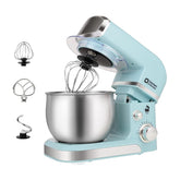 Kitchen in the box stand mixer with a 3.2qt blue bowl for compact kitchens.
