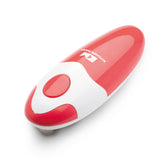Kitchen Mama Auto Electric Can Opener red one-touch button for easy use.