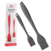 Kitchen Mama WaltzGrip platinum basting brush on counter for convenient cooking and basting