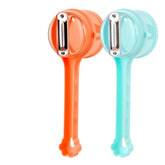 2PCS Kitchen Peeler orange box storage for neat prep.