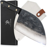 Kitchen Perfection hand-forged meat cleaver with a 7-inch blade for precise meat cutting