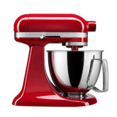 KitchenAid Artisan Mini tilt-head mixer in Empire Red with compact bowl for small-batch baking