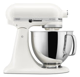 KitchenAid Artisan tilt-head mixer with 5-quart bowl for large-batch baking and effortless mixing.