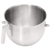 KitchenAid KSMC8QBOWL 8-qt mixing bowl in brushed stainless steel, ideal for bulk prep and doughs.