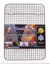 Kitchenatics quarter-sheet cooling rack in oven-safe stainless steel for even airflow.