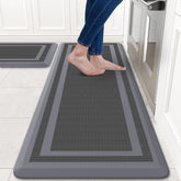 KitchenClouds 2pc kitchen rugs top view offering cushioned comfort during meal prep