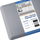 KitchenClouds cushioned-foam rug top view for comfortable standing during cooking.