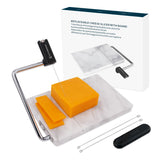 KITCHENDAO replaceable wire cheese slicer with board for smooth slicing of fresh cheese
