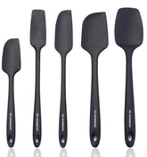 KITCHENLOVE premium spatula set in red and black with 600°F heat resistance for baking.