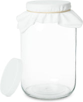 kitchentoolz 1 gallon glass wide mouth jar front view for fermentation and storage