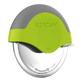 Kitchy pizza cutter wheel with protective blade cover for precise slices