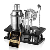 KITESSENSU cocktail shaker set with stand on bar counter for home entertaining.