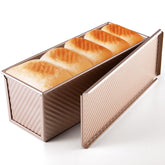 KITESSENSU Pullman loaf pan with lid for even loaf formation