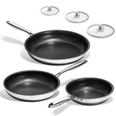 KITEXPERT 8-inch nonstick pan with lid ready for quick cooking tasks