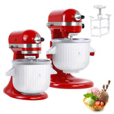 KITOART ice cream maker attachment for KitchenAid 4.5/5 qt and 6 qt, enabling easy homemade ice cream.