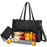 KKXIU 2-in-1 lunch bag with insulated compartment keeps meals warm and drinks cool for office days.