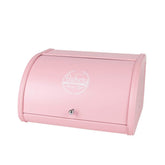 KL X458 pink bread box front view keeps baked goods organized on a counter