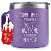 KLUBI purple birthday mug 14oz keeps coffee warm and makes a thoughtful gift