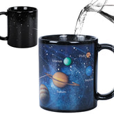 Kmiles heat-changing solar system mug reveals planets when filled with hot coffee