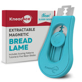 KNEADACE bread lame with sliding knob enables precise scoring on dough