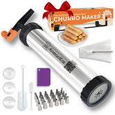 KneadEat Churro Maker Kit with booster handle enables smoother extrusion for perfect churros.