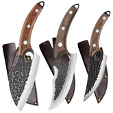 KNIFAST handmade forged kitchen knife set main blade for precise slicing.