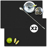 Knot and Style bar mat set protects countertops with a non-slip grip.