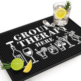 Knot and Style Group Therapy Bar Mat in full view highlighting spill protection