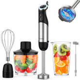 KOIOS immersion blender handle with ergonomic non-slip grip for easy one-handed control.
