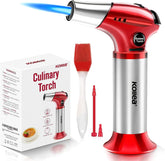 Kollea Creme Brulee Torch with safety lock caramelizes desserts safely.