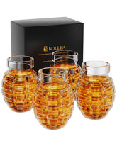 Kollea grenade glasses 4-piece set for bold home bar and gatherings