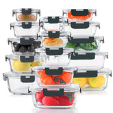 KOMUEE glass food storage containers with lids keep meals fresh and organized.