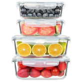 KOMUEE 63oz glass container for full meals with clear visibility
