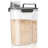 Komzon rice container with four-side locking lid protects moisture and keeps staples fresh.