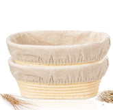 KONGDY banneton oval 10 inch 2-pack for airy dough and smooth proofing surface.
