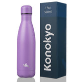 Konokyo 17oz lavender bottle cap closeup shows a reliable leak-proof seal.