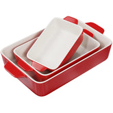 KooK ceramic bakeware set small dish with handles for oven-to-table serving