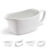 Kook Gravy Boat front view in snow-white ceramic for sauces and gravies